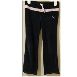 Puma Girls Velvet Sweatpants, Medium